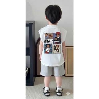 Bộ Cộc Bé Trai Mùa Hè Cotton Co Giãn 4 Chiều Thoáng Mát In Hình Hoạt Hình 9-25KG