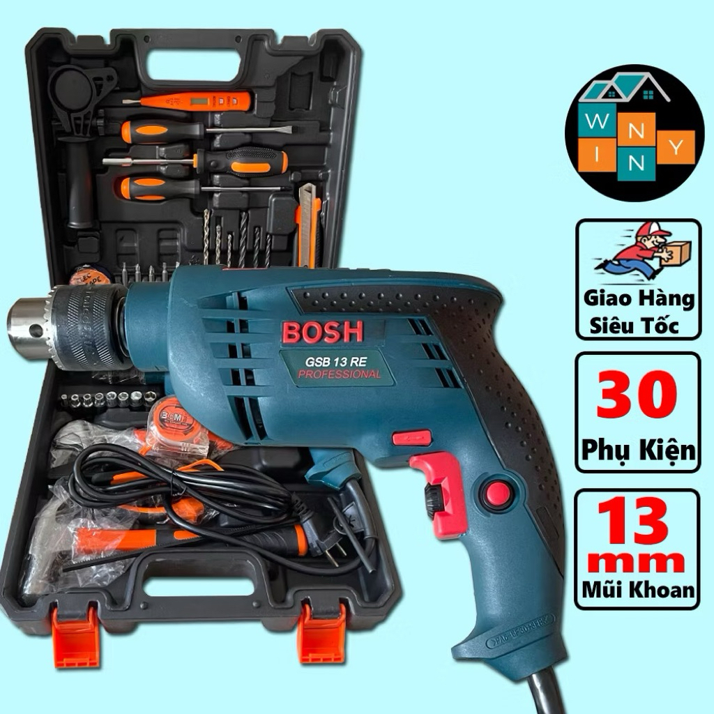 Bộ Máy khoan điện cầm tay bosch 13 Ly kèm phụ kiện