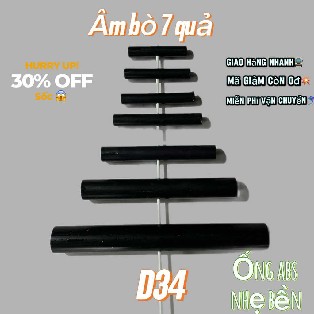 ỐNG SÁO DIỀU KHOAN SẴN NHỰA ABS SIÊU BỀN NHẸ D34 BỘ 7 QUẢ – ỐNG LÀM SÁO DIỀU ÂM BÒ HT6