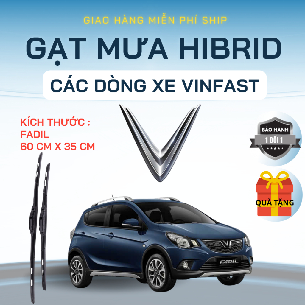 Gạt Mưa Ô Tô VINFAST FADIL, VF5, VFe34, LUX A, LUX SA, VF3, VF6,7,8,9, HERIO, LIMO GREEN, Lưỡi Silicon NANO Gạt Sạch. 3K