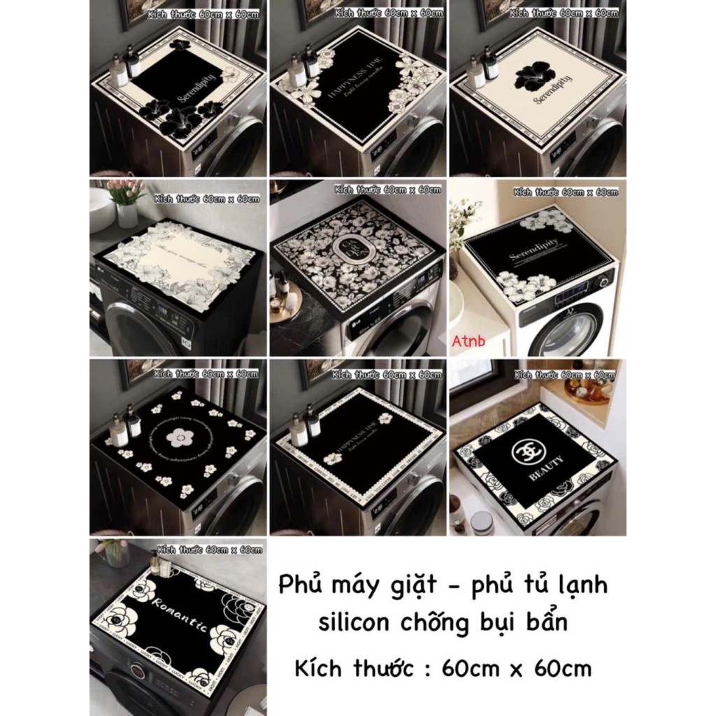 THẢM SILICON PHỦ MÁY GIẶT, TỦ LẠNH - CHỐNG BỤI, CHỐNG NƯỚC, DECOR SANG TRỌNG
