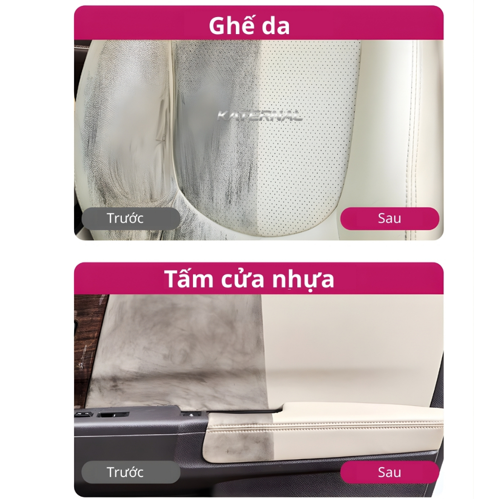 Combo 7 Món Vệ Sinh Nội Thất Ô Tô Đầy Đủ | Interior Cleaner + Bộ Dụng Cụ Làm Sạch Taplo, Ghế, Khe Điều Hòa