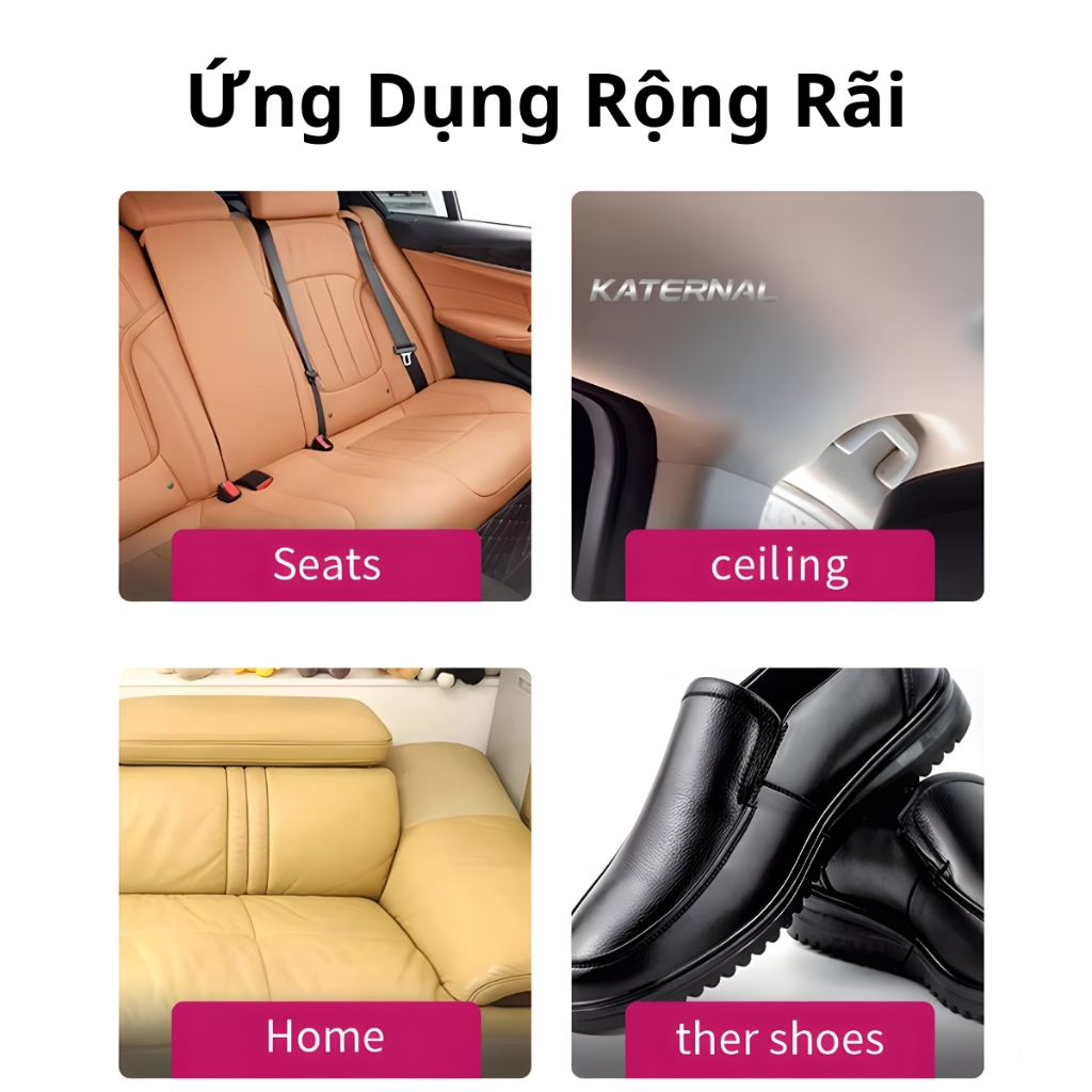 Combo 7 Món Vệ Sinh Nội Thất Ô Tô Đầy Đủ | Interior Cleaner + Bộ Dụng Cụ Làm Sạch Taplo, Ghế, Khe Điều Hòa