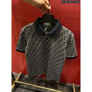 ÁO polo nam cổ tròn họa tiết tay ngắn phong cách trẻ trung chuẩn from