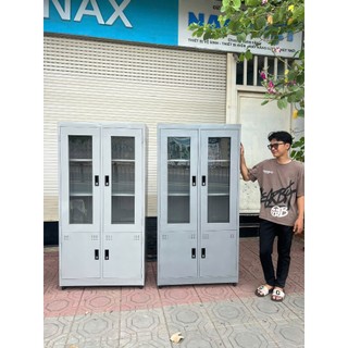 tủ hồ sơ 2 cánh kính đựng tệp tài liệu chắc chắc