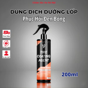 Chai Xịt Dưỡng Lốp Xe 200ml – Tire Coating Agent Làm Bóng, Bảo Vệ Lốp Ô Tô Xe Máy