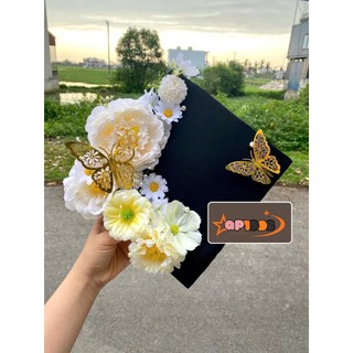 [QUÀ TẶNG] Phụ kiện, Đầu Bông Hoa làm Mũ Tốt Nghiệp Handmade
