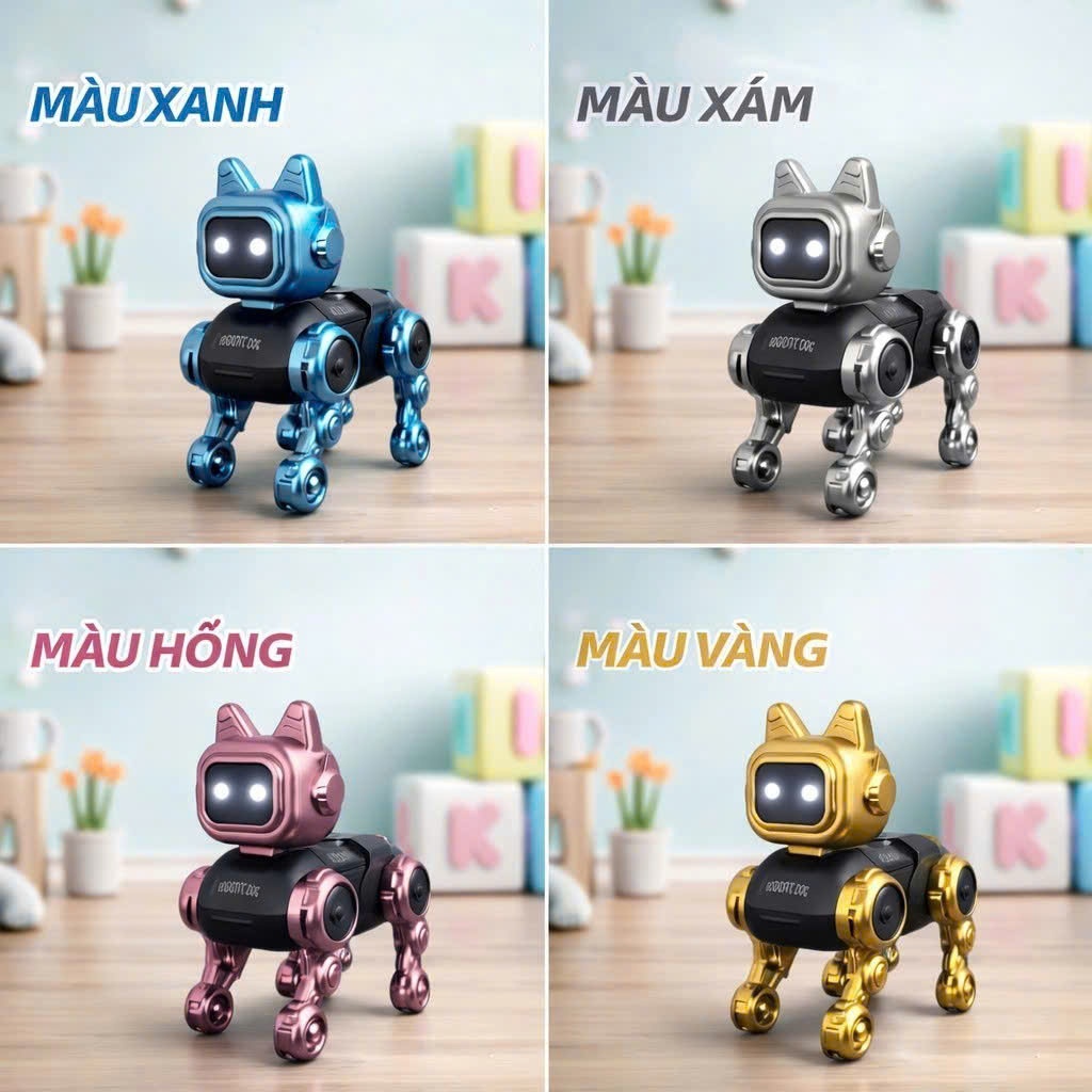 Chó Robot Đồ Chơi Mini – Di Chuyển Tự Động Siêu Cute Cho Bé