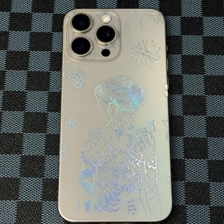Miếng Dán Lưng Viền iPhone PPF Nhám Hình Cô Gái Hoa Hồng – Từ iPhone 12 Đến 17 ProMax