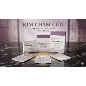 [ĐỐC ĐỒNG CHÍNH HÃNG] Kim châm cứu cao cấp Hoa Đà vô trùng dạng vỉ - Hộp 100 kim- Siêu bén, dẫn điện, dẫn nhiệt cực tốt