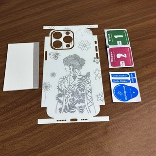 Miếng Dán Lưng Viền iPhone PPF Nhám Hình Cô Gái Hoa Hồng – Từ iPhone 12 Đến 17 ProMax