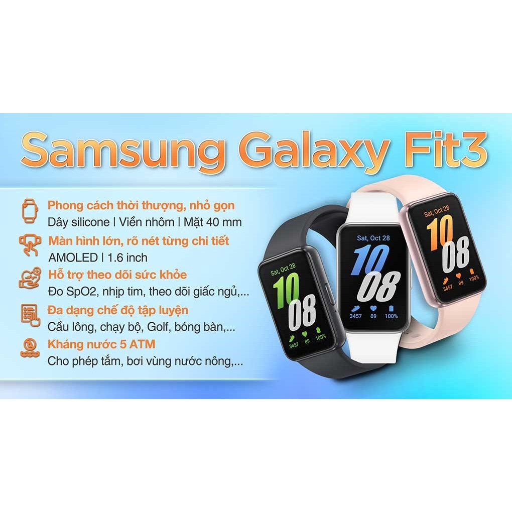 Vòng tay thông minh Samsung Galaxy Fit3 - NEW SEAL  SAMSUNG