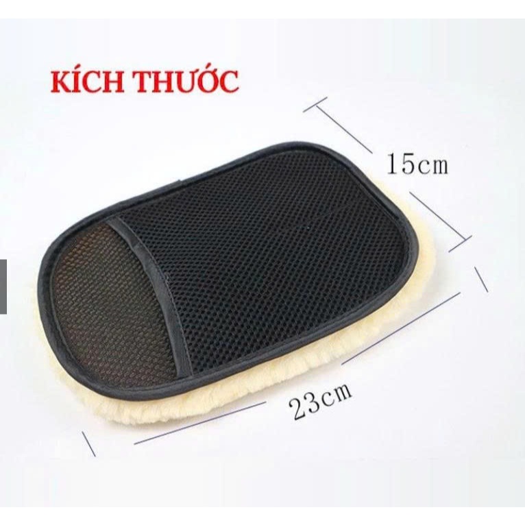 Đôi Găng Tay Lau Xe Lông Cừu – Phụ Kiện Rửa Ô Tô, Xe Máy, Lông Mềm