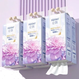 COMBO 10 BỊCH Giấy Treo Tường SIPIAO 1000 Tờ – Giấy Ăn Rút Treo Tường Mềm Dai Không Bụi Tặng Móc Treo Tiện Lợi