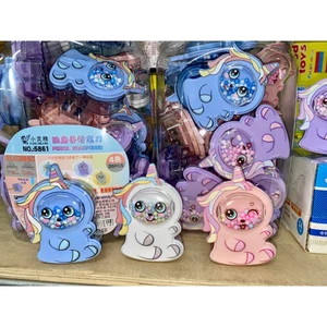 Gọt bút chì hình kỳ lân dễ thương kèm hạt trang trí lắc màu xinh mini cho học sinh