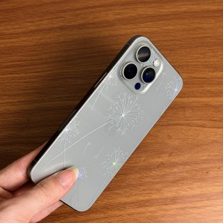 Miếng Dán Lưng Viền iPhone PPF Nhám Hình Hoa Bồ Công Anh – Từ iPhone 12 Đến 17 ProMax