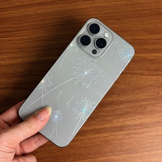 Miếng Dán Lưng Viền iPhone PPF Nhám Hình Hoa Bồ Công Anh – Từ iPhone 12 Đến 17 ProMax