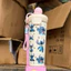 Cốc 600ml Cách Nhiệt Hoạt Hình Thiết Kế Dễ Thương, Thép Không Gỉ SUS316 Có Ống Hút & Tay Cầm