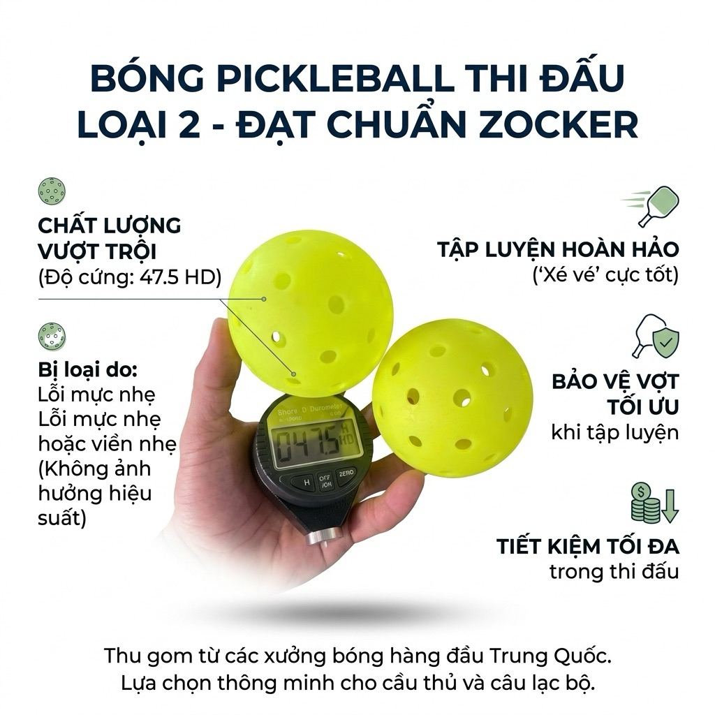 Bóng thi đấu LOẠI 2 dùng trong tập luyện Xé Vé đạt tiêu chuẩn thi đấu
