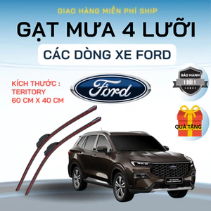 Gạt Mưa Ô Tô FORD TERRITORY, RAPTOR, EVEREST, RANGER, FIESTA, ECOSPORT, TRANSIT Silicon 4 Lưỡi. F4L