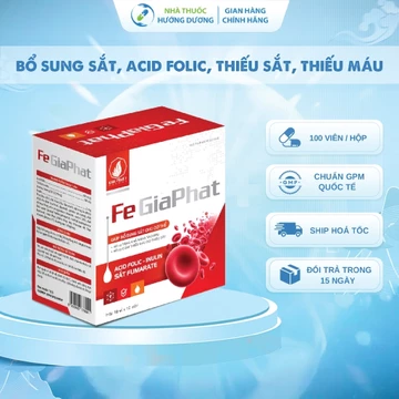 Sắt Cho Mẹ Bầu Fe Gia Phát Giúp Bổ Sung Sắt Hữu Cơ Và Acid Folic Cho Bà Bầu Hỗ Trợ Tạo Máu, Giảm Mệt Mỏi Do Thiếu Sắt