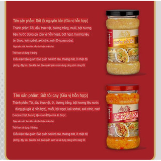 Sốt tỏi Haidilao vị cay và nguyên bản. Chai 300ml