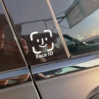 Decal dán kính ô tô Face ID – Cá tính & hài hước 9 (TC009)