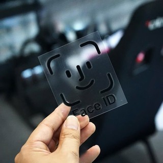 Decal dán kính ô tô Face ID – Cá tính & hài hước 9 (TC009)