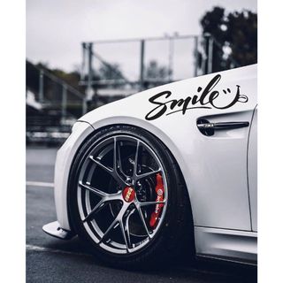 Decal chữ Smile dán đa vị trí ô tô xe máy, chất liêu PVC cao cấp (TC011)