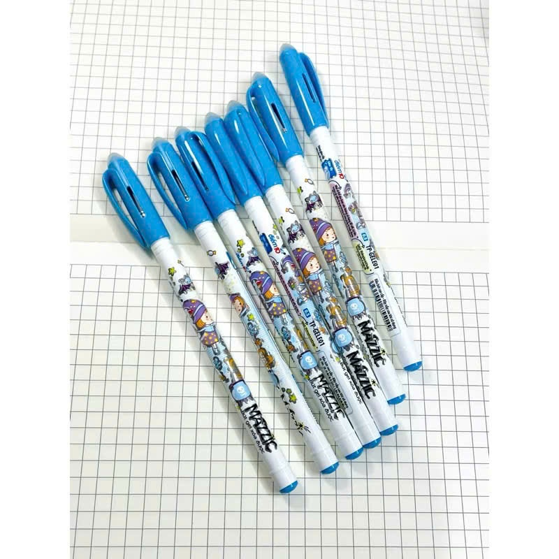 Bút Gel Xóa Được Mazzic Cho Học Sinh Cấp 1 , Ngòi 0.5mm Viết Êm, Mực Xanh/Tím, Xóa Sạch Không Lem com bo 20 bút