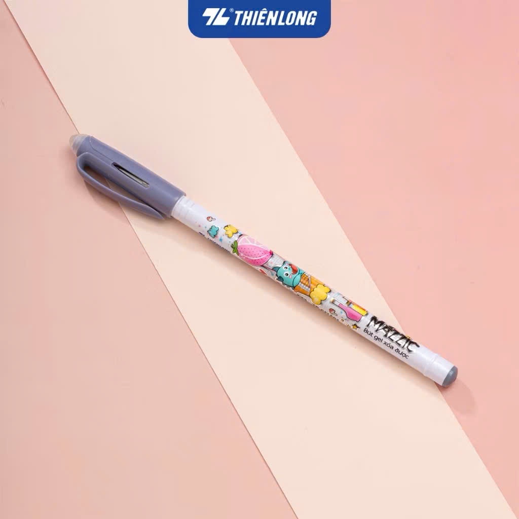 Bút Gel Xóa Được Mazzic Cho Học Sinh Cấp 1 , Ngòi 0.5mm Viết Êm, Mực Xanh/Tím, Xóa Sạch Không Lem com bo 20 bút