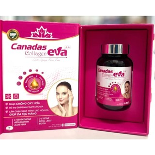 Viên uống Collagen Canadas Eva - Hỗ trợ làm đẹp da, da trắng mịn, hạn chế lão hóa (Hộp 30 viên)