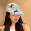 MŨ BERET,MỎ VỊT tim caro XINH XẮN CHO NỮ