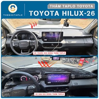 [Toyota Hilux đời 2026] Thảm taplo oto da Nano Blockers UV, 3D Nano Flare,Nhung tuyết viền ziczac chống cong vênh