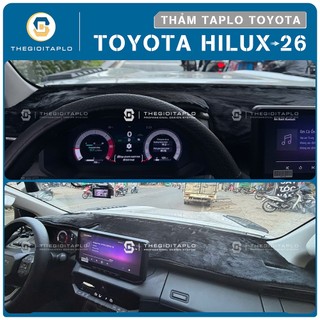 [Toyota Hilux đời 2026] Thảm taplo oto da Nano Blockers UV, 3D Nano Flare,Nhung tuyết viền ziczac chống cong vênh