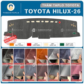 [Toyota Hilux đời 2026] Thảm taplo oto da Nano Blockers UV, 3D Nano Flare,Nhung tuyết viền ziczac chống cong vênh