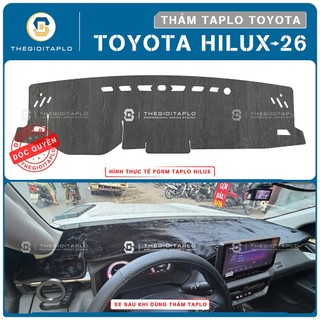 [Toyota Hilux đời 2026] Thảm taplo oto da Nano Blockers UV, 3D Nano Flare,Nhung tuyết viền ziczac chống cong vênh