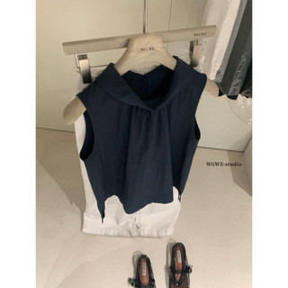 𝐏𝐡𝐢𝐞𝐧 𝐖𝐆𝐖𝐄 | (Sẵn) w8922 Áo Sát Nách Cổ Cao Dáng A Baby Rộng