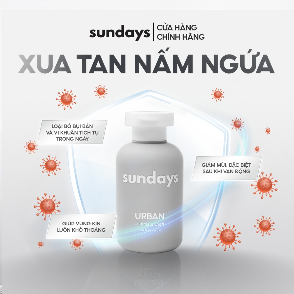 [TẶNG NƯỚC HOA] Dung Dịch Vệ Sinh Nam Giới165ml, DDVS Nam, Bọt Vệ Sinh Nam Sundays Giúp Làm Sạch Khử Mùi, Hương Nước Hoa | BigBuy360 - bigbuy360.vn