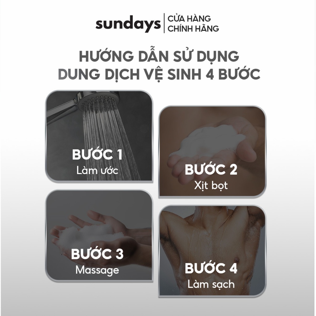 [TẶNG NƯỚC HOA] Dung Dịch Vệ Sinh Nam Giới165ml, DDVS Nam, Bọt Vệ Sinh Nam Sundays Giúp Làm Sạch Khử Mùi, Hương Nước Hoa | BigBuy360 - bigbuy360.vn