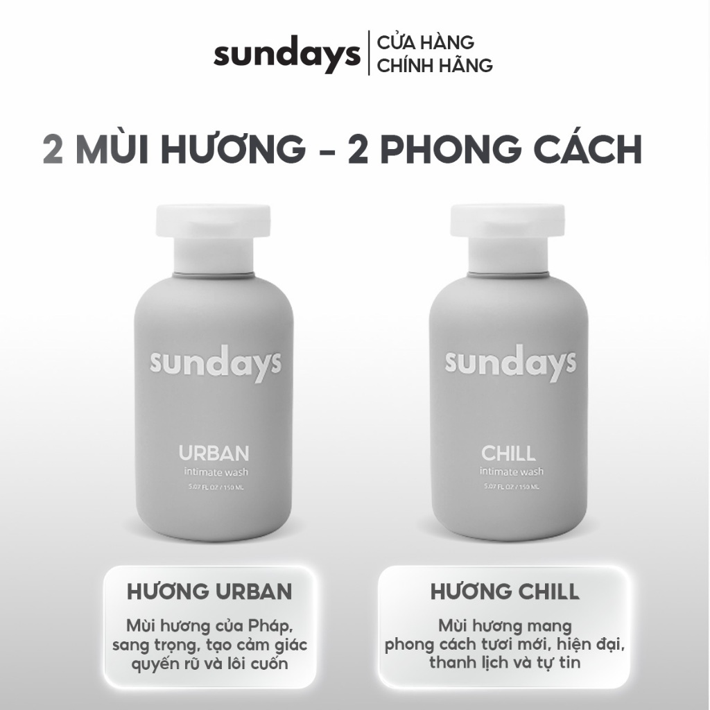 [TẶNG NƯỚC HOA] Dung Dịch Vệ Sinh Nam Giới165ml, DDVS Nam, Bọt Vệ Sinh Nam Sundays Giúp Làm Sạch Khử Mùi, Hương Nước Hoa | BigBuy360 - bigbuy360.vn