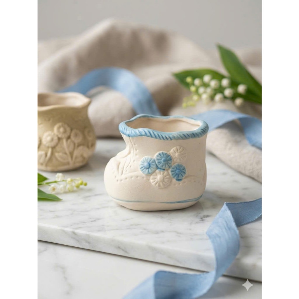 Chậu Trồng Sen Đá, Chậu Trồng Sen Đá Gốm Sứ Vintage, Chậu Cây Mini Decor Xinh Xắn