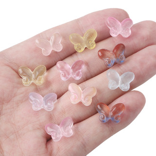 Hạt thủy tinh hình bướm 10x14mm lỗ 1mm nhiều màu - 20 hạt/gói handmade