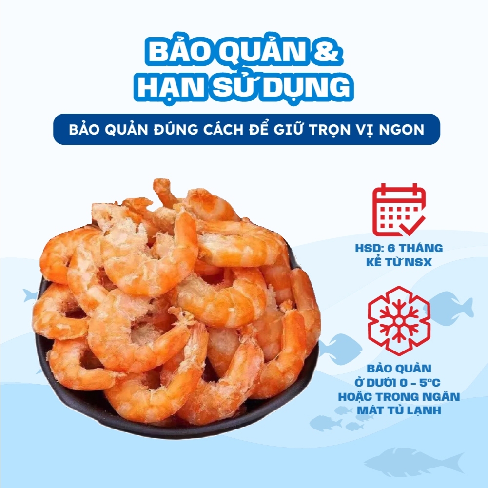 [CAO CẤP] 500G Tôm khô Thế Giới Hải Sản, tôm thẻ khô loại ngon được hút chân không, tôm khô nấu canh, biếu tặng