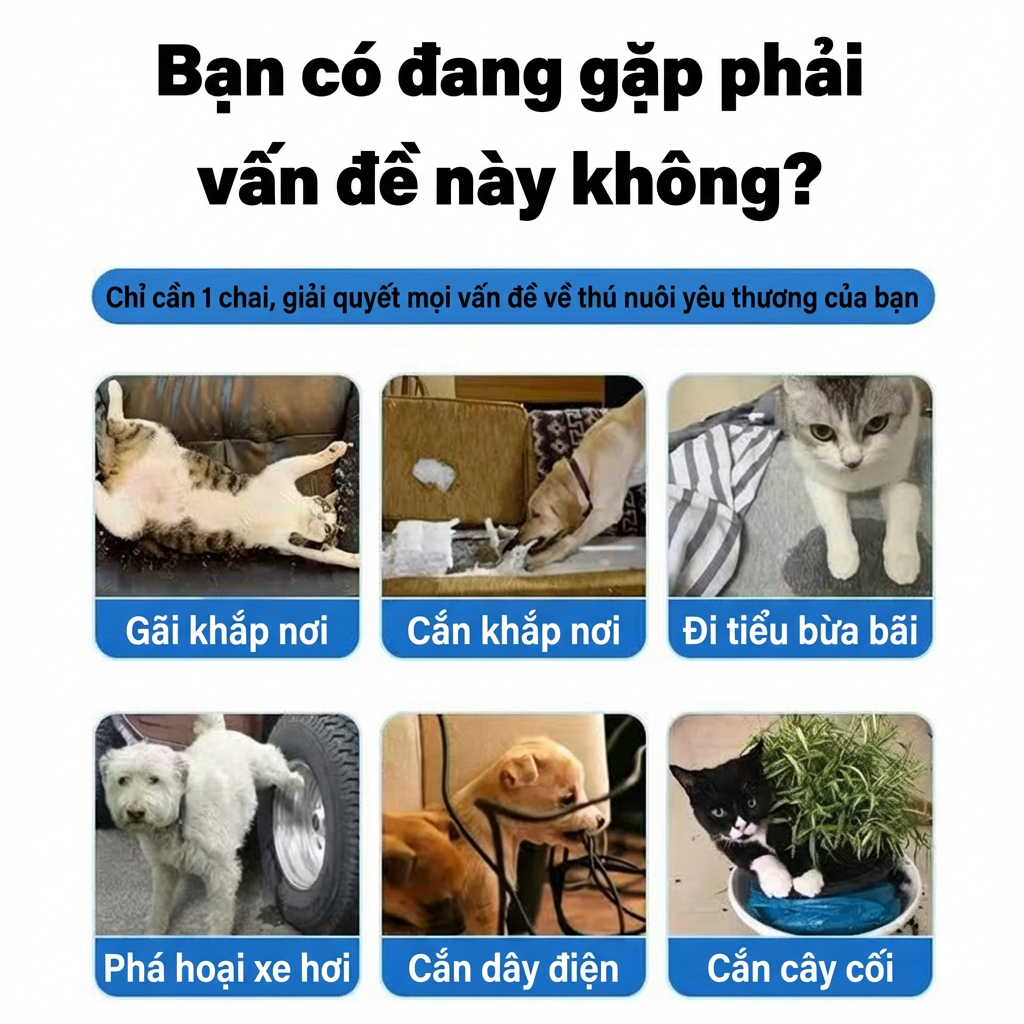 xua đuổi chó mèo - xịt xua đuổi chó mèo 510g, hiệu quả nhanh, an toàn dịu nhẹ
