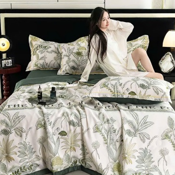 Bộ Chăn Ga Gối Lụa Thái 5 Món (Có Vỏ Gối Ôm) Cao Cấp – Mềm Mịn, Thoáng Mát, Sang Trọng, Nhiếu họa tiết