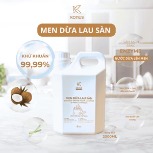 Men Dừa Lau Sàn Thiên Nhiên 2L/ 5L Konus Homecare Tinh Dầu Sả Chanh Làm Sạch Kháng Khuẩn Xua Đuổi Côn Trùng