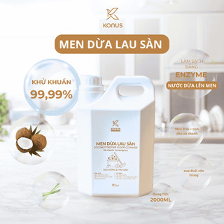 Men Dừa Lau Sàn Thiên Nhiên 2L/ 5L Konus Homecare Tinh Dầu Sả Chanh Làm Sạch Kháng Khuẩn Xua Đuổi Côn Trùng