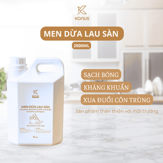 Men Dừa Lau Sàn Thiên Nhiên 2L/ 5L Konus Homecare Tinh Dầu Sả Chanh Làm Sạch Kháng Khuẩn Xua Đuổi Côn Trùng