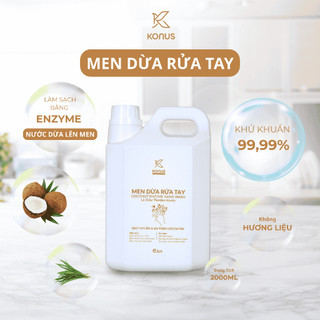 Men Dừa Rửa Tay Thiên Nhiên Konus Homecare Nước Dừa Lên Men & Nước Lá Dứa Làm Sạch, Giữ Ẩm Da Tay